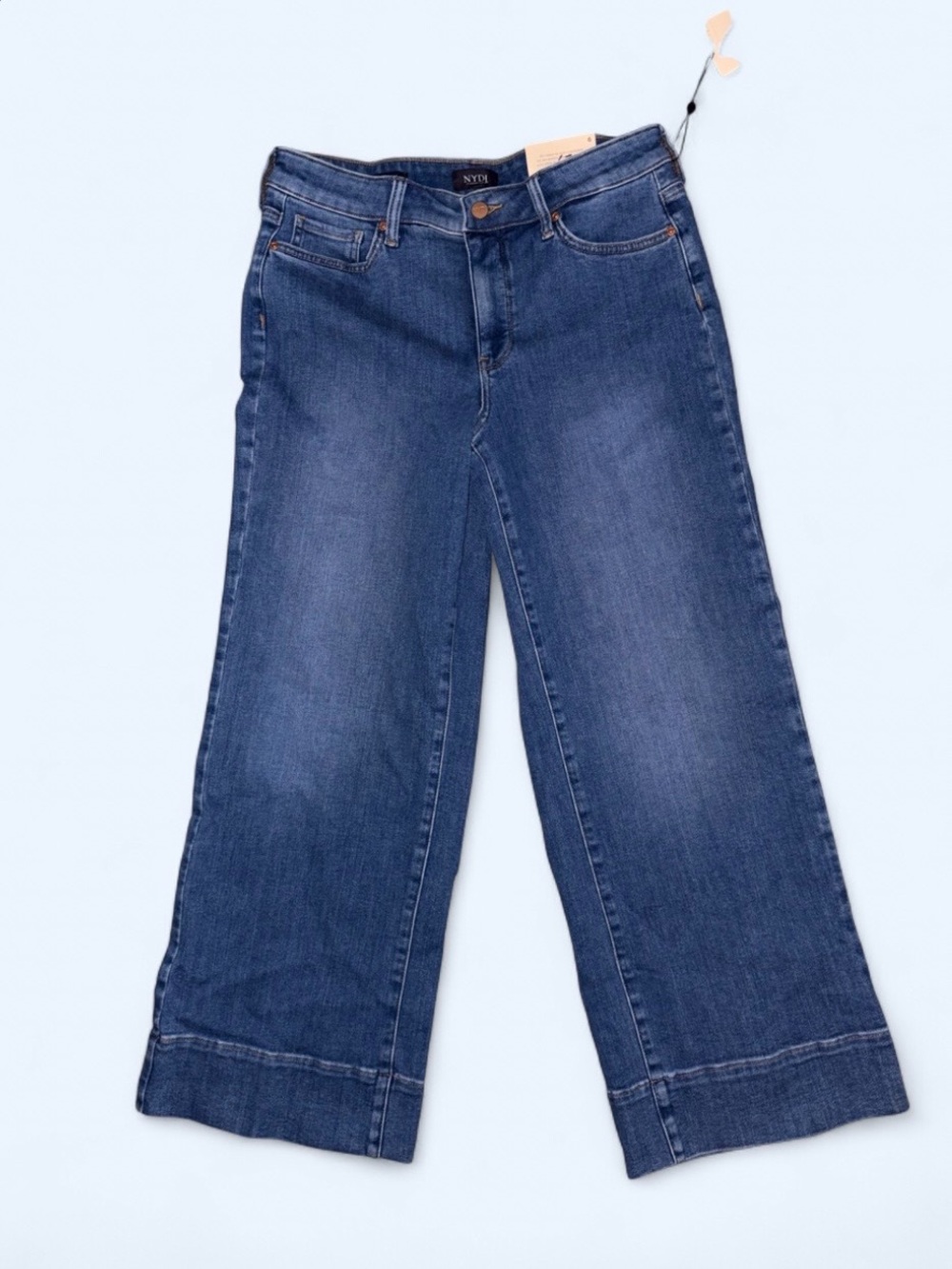 NYDJ Teresa Wide Leg Ankle Jeans Size 6 - NWT 3” Hem
